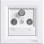 Asfora, TV-R-SAT ending socket, 1dB, white