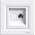 Asfora - single Data socket - RJ45 cat.6 UTP white
