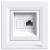 Asfora - single Data socket - RJ45 cat.5 STP, white