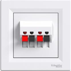 Asfora, loudspeaker socket, white