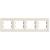 Asfora - horizontal 4-gang frame - cream