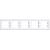 Asfora - horizontal 5-gang frame - white