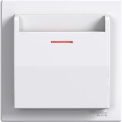 Asfora - hotel card switch - 10AX screwless terminals, white