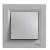 Asfora-1p 2way switch-10AX screwless alu