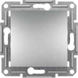 Asfora-1pole switch-10AX screwless alu