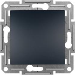 Asfora - 1pole 2way switch, screwless terminals, wo frame, anthracite