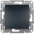 Asfora - 1pole 2way switch, screwless terminals, wo frame, anthracite