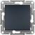 Switch, Asfora, 1pole switch, screwless terminals, mechanis with fixing frame, anthracite