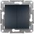 Asfora - 1pole 2circuits switch, screwless terminals, wo frame, anthracite