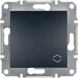 Asfora - 1pole 2way switch, screw terminals, wo frame, anthracite