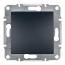 Asfora - 1pole pushbutton, screw terminals, wo frame, anthracite