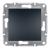 Asfora - 1pole pushbutton, screw terminals, wo frame, anthracite