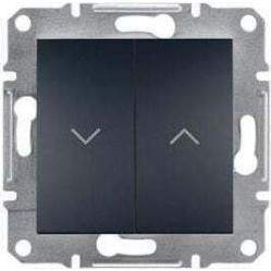 Roller blind pushbutton, screw terminals, wo frame, anthracite