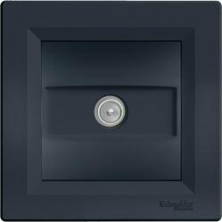 Asfora, TV socket ending, 1dB, anthracite