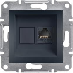 Asfora - Data socket cat6 UTP, wo frame, anthracite