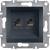 Asfora - double Data socket - RJ45 cat6 UTP, wo frame, anthracite