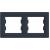 Horizontal 2-gang frame, anthracite