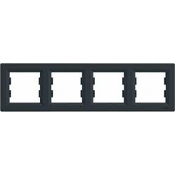 Horizontal 4-gang frame, anthracite