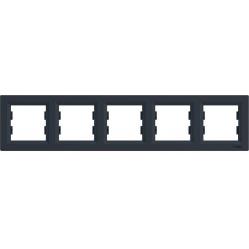 Horizontal 5-gang frame, anthracite