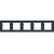 Horizontal 5-gang frame, anthracite