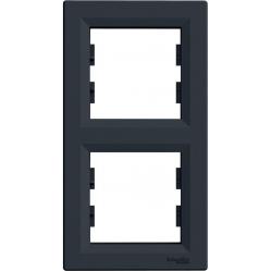 Vertical 2-gang frame, anthracite
