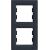 Vertical 2-gang frame, anthracite