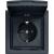 Asfora - single socket outlet with side earth and shutters, IP44, anthracite