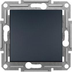 Asfora - 1pole pushbutton, screwless terminals, wo frame, anthracite