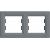 Asfora-horizontal 2-gang frame-steel