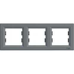 Asfora-horizontal 3-gang frame-steel