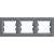 Asfora-horizontal 3-gang frame-steel