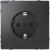 SCHUKO socket-outlet, shutter, screwless terminals, anthracite, System Design