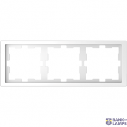 D-Life frame, 3-gang, lotus white