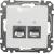 Double DATA Outlet CAT 6 STP, Sedna Design & Elements, RJ45, White