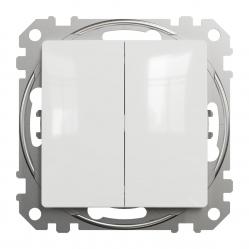 Sedna Design & Elements, 2-circuits switch 10AX, professional, white
