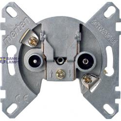 Antenna intermediate socket-outlet, Merten inserts, 2 outputs R/TV+SAT