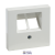 Central plate for RJ45 insert, 2-gang, polar white, glossy, System M