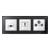 Central plate for RJ45 insert, 1-gang, polar white, glossy, System M