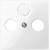 Central plate for antenna sock.-out.s 2/3 holes, polar white, glossy, System M