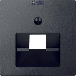 Central plate for RJ45 insert, 1-gang, anthracite, System M