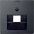 Central plate for RJ45 insert, 1-gang, anthracite, System M