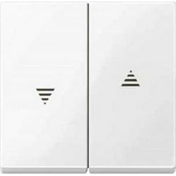 Rocker for roller shutter switch and push-button, polar white, glossy, System M