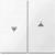 Rocker for roller shutter switch and push-button, polar white, glossy, System M