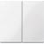 Rocker 2-gang, polar white, glossy, System M
