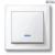 Rocker with indicator window, polar white, glossy, System M