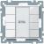 Push-button, 4-gang plus, polar white, glossy, System M