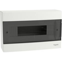 Enclosure Easy9 surface 1-row 12M smoked door 2 PE/N blocks