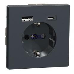 Merten, Schu SO w USB  A+C 3A TP ant