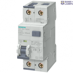 RCBO, 10 kA, 1P+N, type A, 30 mA, C-char, In: 10 A, Un AC: 230 V