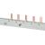 Pin busbar, 10 mm2 connection: 3-phase/N+8x phase touch-safe for 1F, 4-pole + 8 CB, 1-pole